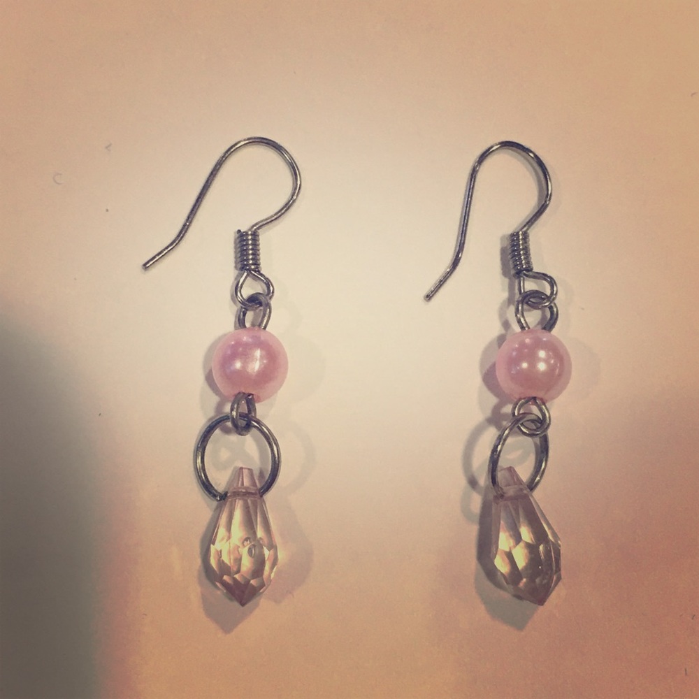 Pink Dangling Earrings